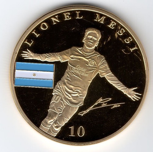 Lionel Messi Barcelona 1899 Gold Coin Signed World Club Cup 2025 Inter Miami USA - Picture 9 of 9