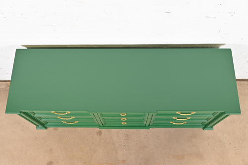 Thomasville French Regency Louis XVI Green Lacquered Dresser or Credenza - Picture 9 of 11