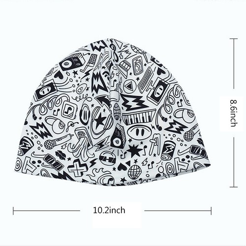 Mini kurze Fischer Beanie Mütze winddicht Winter warm dünn Fleece Totenkopf Mütze USA - Bild 2 von 17