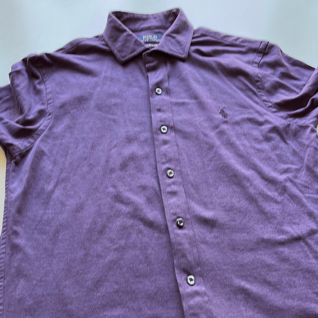 【POLO RALPH LAUREN】未使用　KNIT DRESS SHIRT Polo Ralph Lauren Knit Dress Shirt Button Up Shirt Size