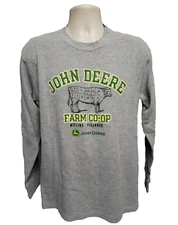 John Deere Farm Coop Moline Illinois Adult Large Gray Sweatshirt