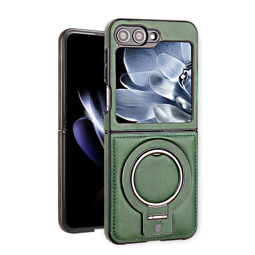 Housse en cuir pour Samsung Galaxy Z Flip6 Flip5 Flip7 Magnetic Magsafe Support Case - Photo 16 sur 19