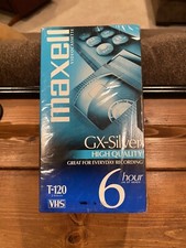 Maxell Blank VHS Tapes GX-Silver T-120 3 Pack NEW SEALED High Quality 6-Hour