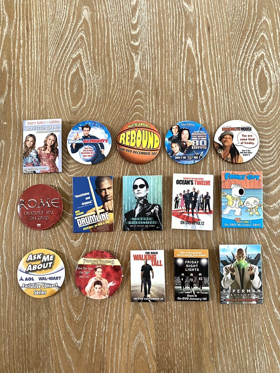 Various Movie Promotional Button Pins Lot of 15 | eBay