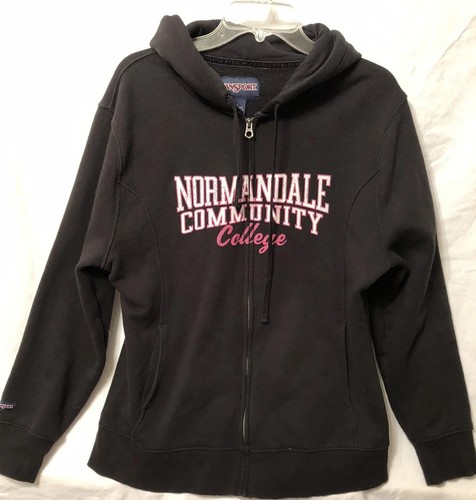 JanSport Full Zip Hoodie Sweatshirt Normandale Community College Womens Size Lg - Picture 5 of 8