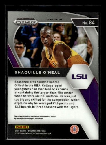 2021 Panini Prizm Draft Picks #84 Shaquille O'Neal Red Ice - Picture 2 of 2