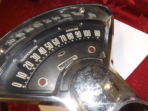 1955 55 1956 56 CHEVROLET CHEVY INSTRUMENT 55 GAUGE CLUSTER BEZEL HOUSING OEM GM - Picture 2 of 6
