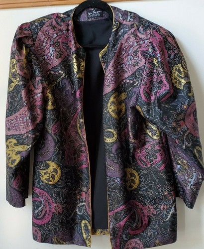 Vintage 80s Jim Thompson Paisley Thai Silk Jacket