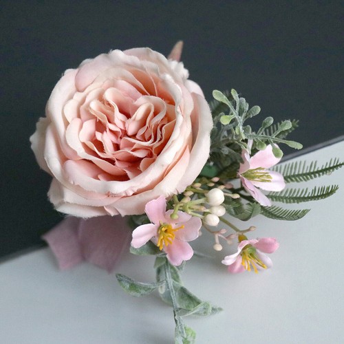 10PCS Wedding Boutonniere Corsage Artificial Rose Brooch Flower Breastpin Groom - Picture 7 of 16