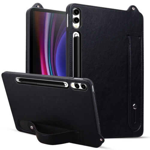 FR Samsung Galaxy Tab A9+/S9 Ultra/S9/S8 Leder Business Handschlaufe Ständer Hülle - Bild 9 von 12