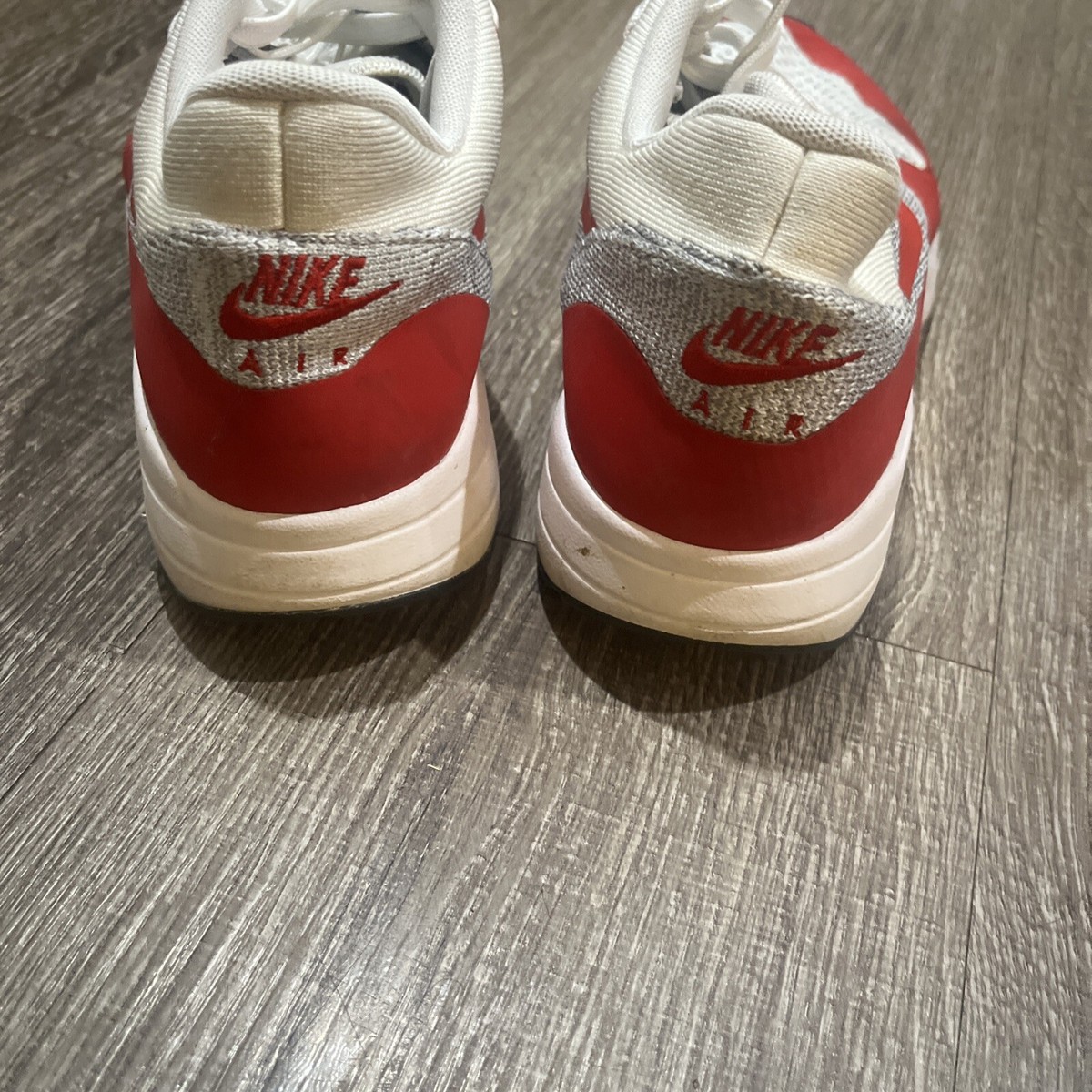 Nike Air Max 1 Ultra Flyknit in the \'White University Red 7 men 8 in women - GUC Nike Air Max 1 Ultra Flyknit White University Red for Sale  main image 3