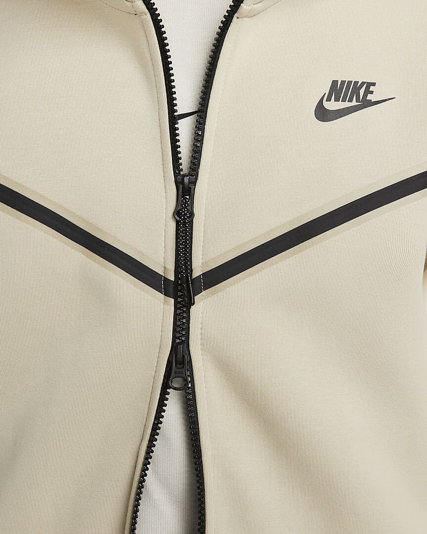 Mens Nike Tech Fleece Full Zip Hoodie Rattan Cream White Size