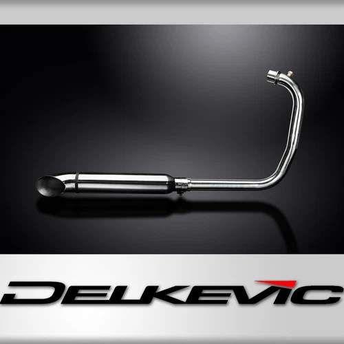 Royal Enfield Meteor 2021-24 Complete Exhaust 410mm Turn Out Silencer Stainless