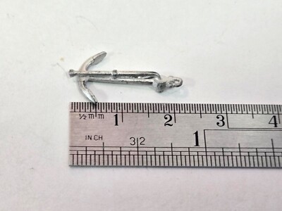 Ship Model Fittings Parts White Metal 22mm Kedge  Anchor Permanently closed