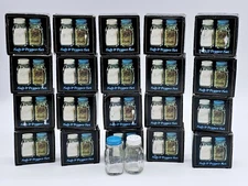 Lot 20 Vtg Mini Ball Mason Jar Glass Salt Pepper Shaker Wedding Event Restaurant