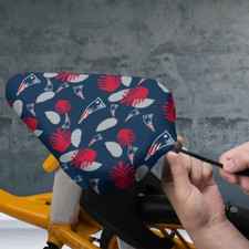 Cubierta de asiento de bicicleta New England Patriots cubiertas de lluvia decorativas estampado hawaiano