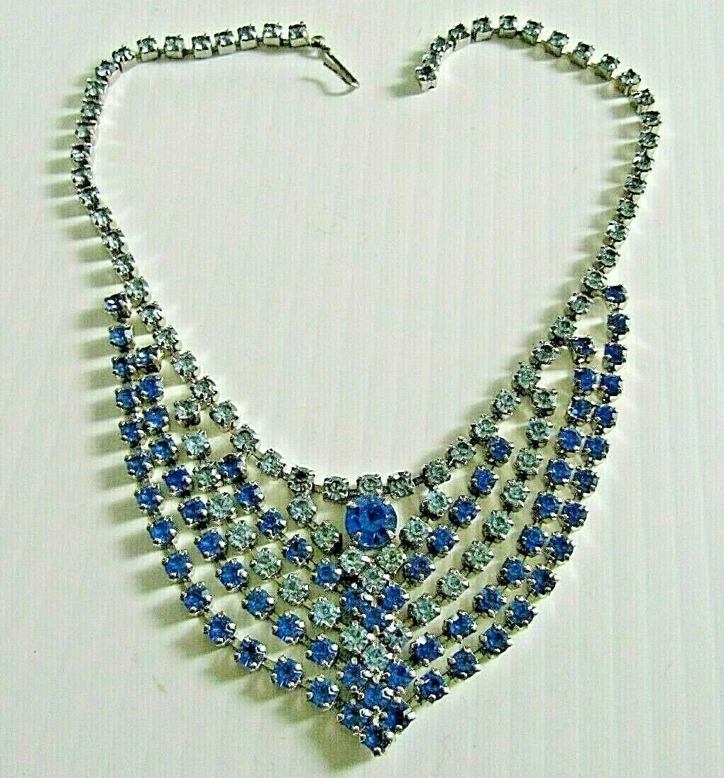 Gather Around Gorgeous - Blue Rhinestone Double Circle Long Necklace - –  All That Sparkles XOXO