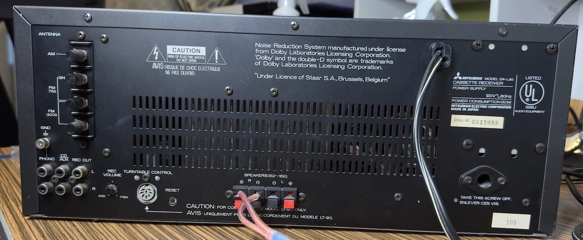 Mitsubishi DA-L90 Stereo Reciever 7 Cassette Autochanger with