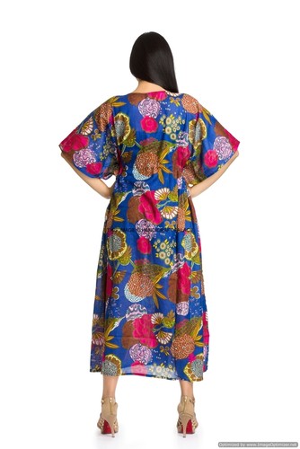 Largo Vestido Kaftán Hippie Boho Maxi , 1 Talla Más Mujer Caftán Top - Imagen 5 de 29