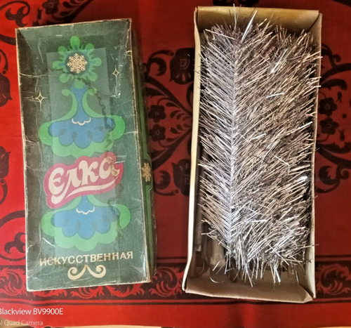 Vintage USSR CHRISTMAS TREE. aluminum color 4Ft very rare box! - Picture 2 of 16