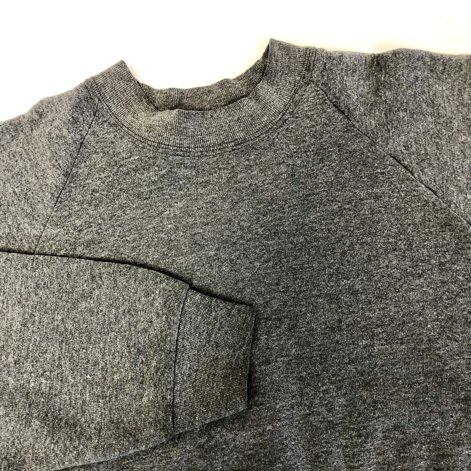 De Colección 70 80’s EE. UU. Gris Ropa de Calle Atlética 50/50 RAGLAN Sudadera GIMNASIO Camisa L Foto 4 de 4