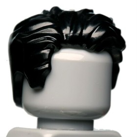NEW LEGO - Figure Hair - Male - Swept Left Tousled Black - 75189 76057 76087 