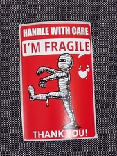 Handle with Care I'm Fragile – Thank You" Stickers for Shipping & Packaging – 3"