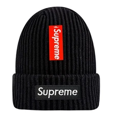 Supreme Black Core Classic Knit Beanie Boxed Logo Skull Cap Adult One Size
