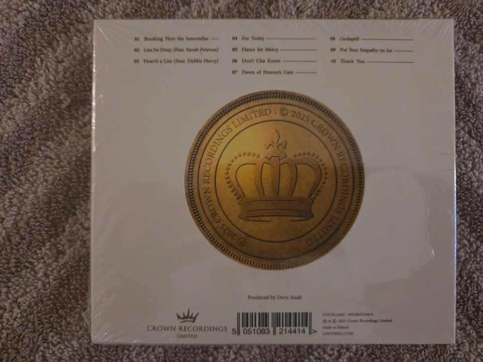 Andy Bell 2025 " Ten Crowns " (ex-Erasure) - Bild 2 von 2