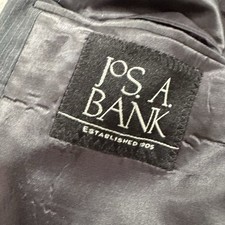 JOS. A. BANK Mens Gray Wool Pinstripe Suit 41R Jacket Blazer