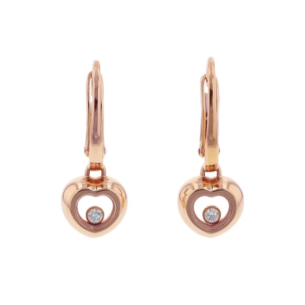 Chopard — Chopard Happy Diamond Icon Earrings 18K Pink Gold 839007-5001