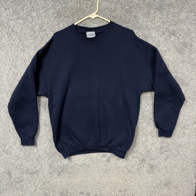 Vintage 90s Discus Athletic Sweatshirt L Navy Blue Crewneck Normcore Pullover