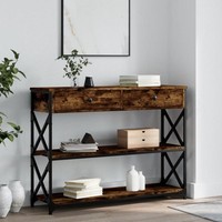 Konsolentisch RäUchereiche 100X28X75 Cm Holzwerkstoff