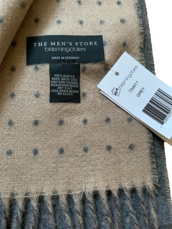 Bufanda Bloomingdale’s The Men’s Store Gris/Beige Hecha en Alemania OS Foto 2 de 3