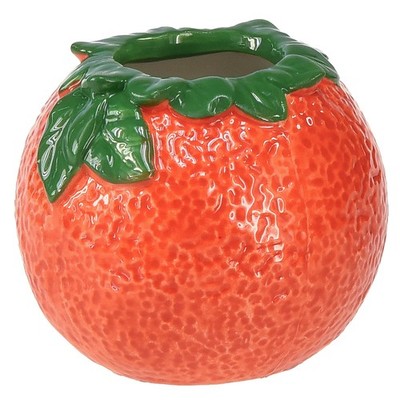 Mediterrane Keramik Vase rund für Tischdeko und Kräutertöpfe