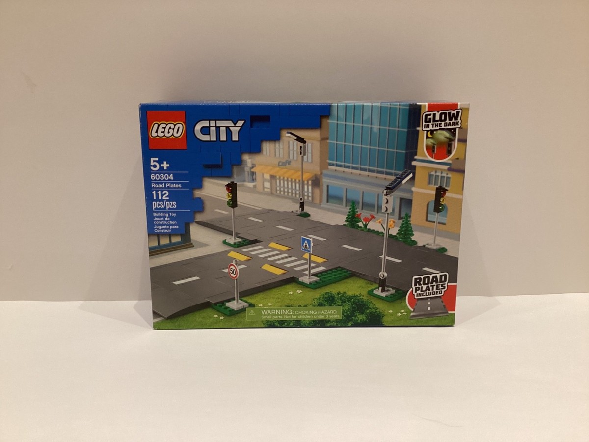 LEGO City Road Plates 60304 Building Toy Set, Featuring Traffic