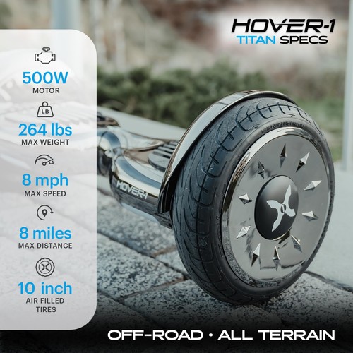 Hover-1 Titan elektrisches Hoverboard | 8 MPH Höchstgeschwindigkeit 8 Meilen Reichweite, 5 Stunden volle Ladung - Bild 5 von 5