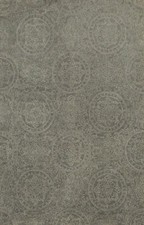 Hand tufted Gray Area Rugs Modern Style Decorated with Circular Motifs
