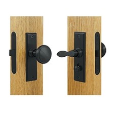 Deltana SDML334U19 Square Storm Door Latch with Mortise Lock- Black - Solid
