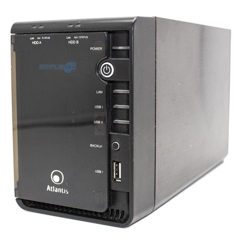 Atlantis DISKMASTER G502D Nas With 2 Slot up To 2TB+ HDD Mens 500 GB - Picture 2 of 6