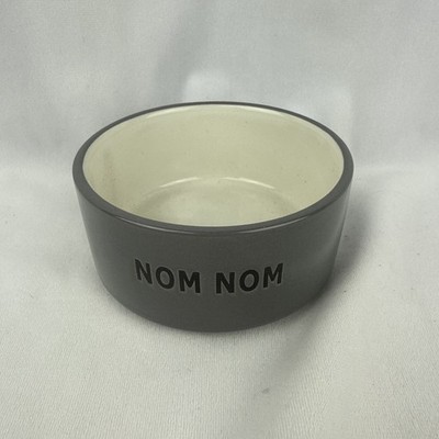 Every Yay Nom Nom 6'' Round Dog Bowl Cat Pet Dish Ceramic