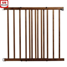 Adjustable Walk-Thru Baby Gate Top of Stairs Easy Installation One-Hand Latch US