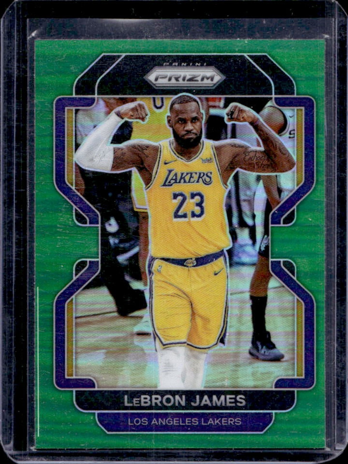 2021-22 Prizm LeBron James Green #91 Lakers