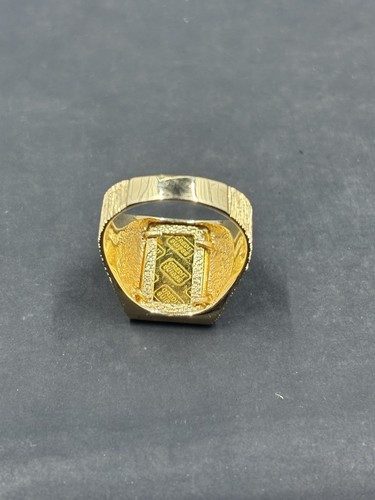 Vintage 1g .999 Gold Bar In 14kt Gold Ring! Size 8.5! Weighs 6.53 Grams - Picture 2 of 5