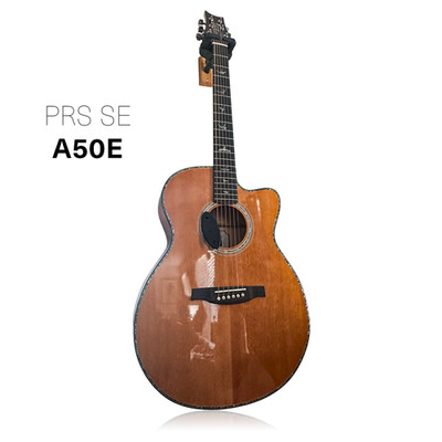 PRS SE A50E Angelus Acoustic Electric Guitar BLK GLD Burst Hardshell Case | MINT