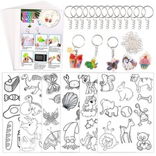 Shrinky Dink Sheets Kit 145Pcs Shrink Art Kit Including 145-Shrinky Paper Kit