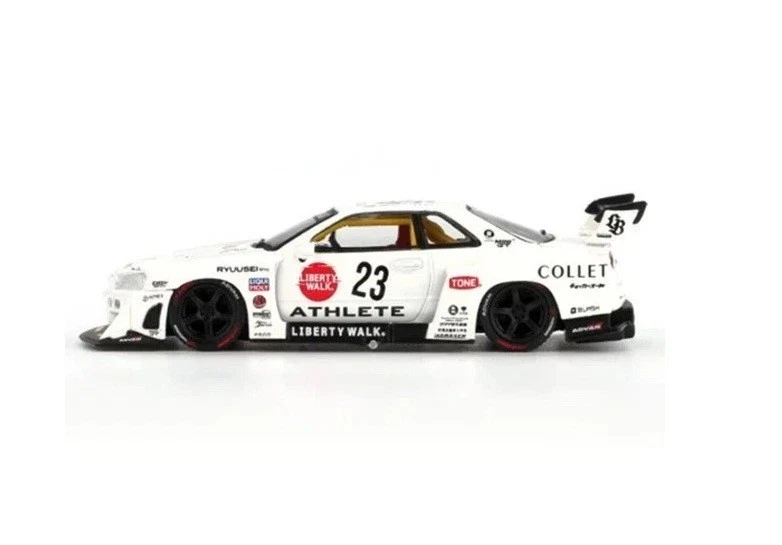 Mini GT 1:64 Nissan LB-ER34 Super Silhouette ATHLETE/COLLET  White MGT0105-P10 - Image 4 of 4