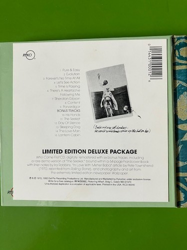Who Came First- Pete Townshend - Limited Edition EX CD with 50 Page Book - Picture 2 of 5