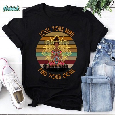 Lose Your Mind Find Your Soul Vintage T Shirt Yoga Black Girl Shirt Yoga Shirt
