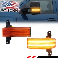 2x Ful Amber Led Side Mirror Blink Signal Lights For 15-19 Chevy Gmc 2500 3500 2x Ful Amber Led Side Mirror Blink Signal Lights For 15-19 Chevy Gmc 2500 3500